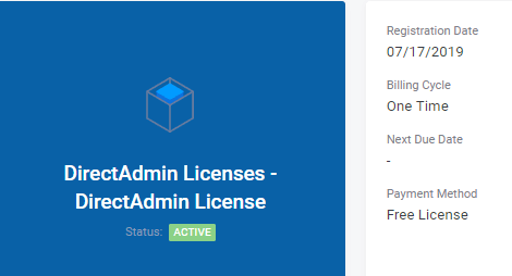 Directadmin license